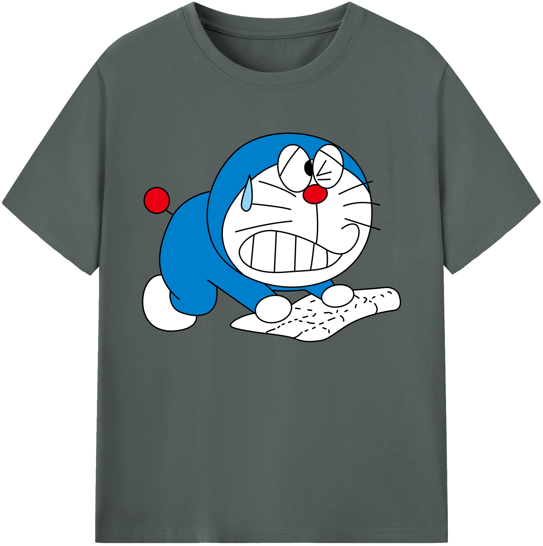 （画像用） ドラえもん Doraemon 綿100％ メンズ半袖Tシャツ｜肌触りやわらか＆通気性